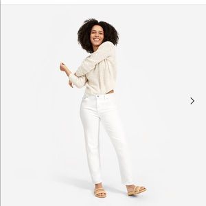 Everlane white relaxed jeans